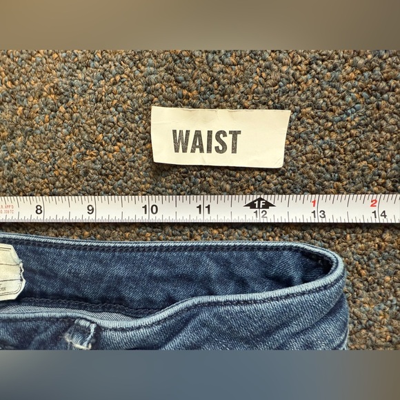 Free People Women's Ruffle Flared Leg Denim Jeans Blue Size 26 - Picture 8 of 12